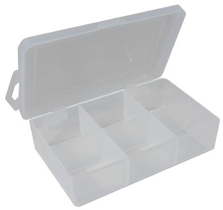 Plastic Bin 6 Compartment 4 ½” x 3” Pico